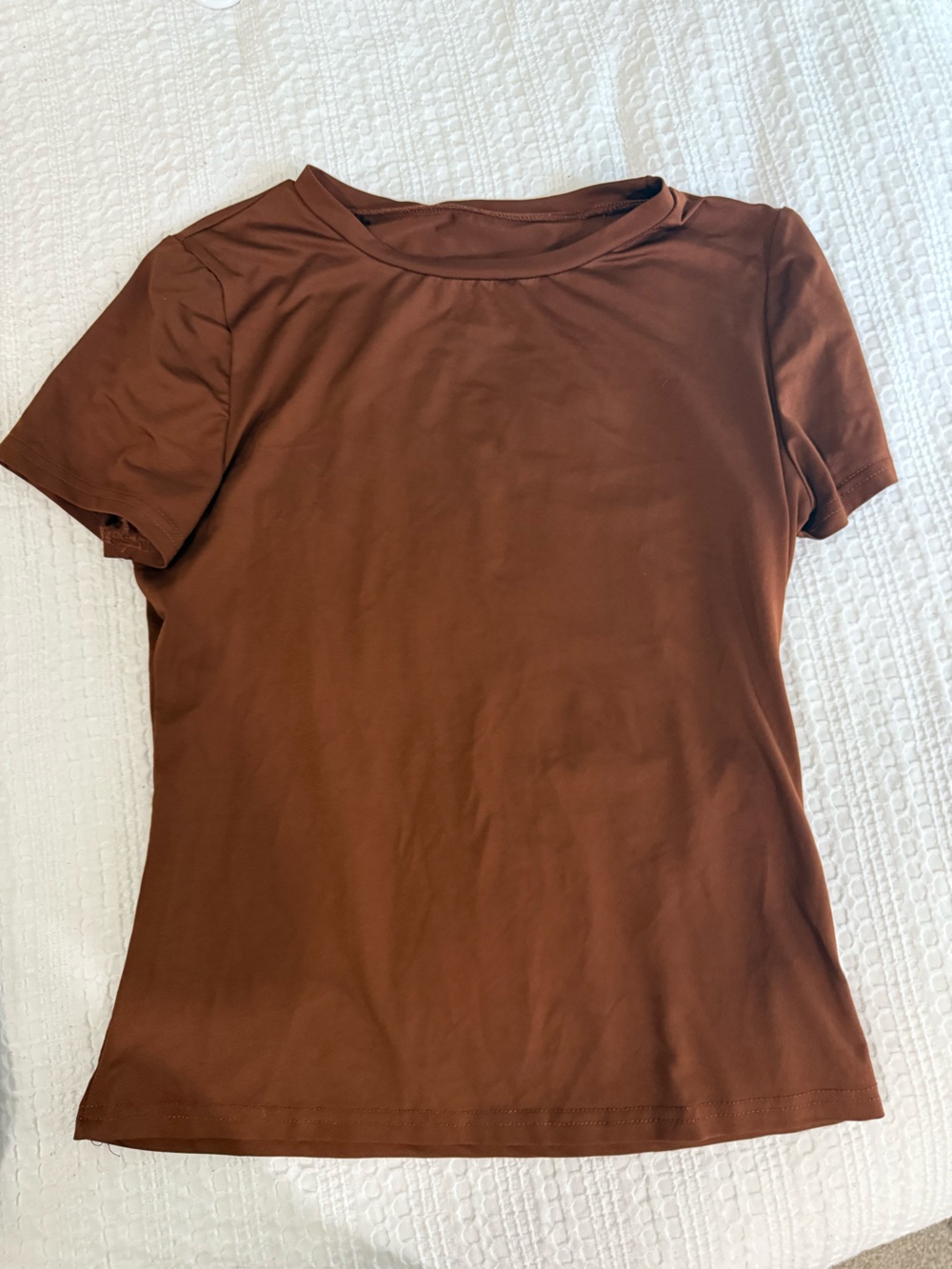 Basic Short-Sleeve Tee in Rich Brown
